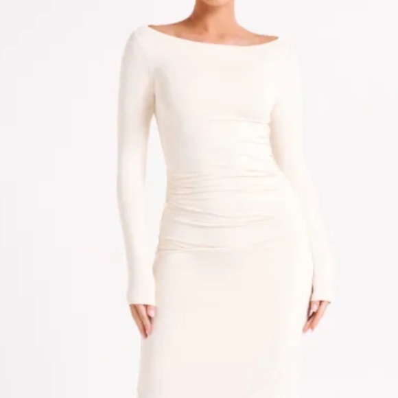 Meshki Dresses & Skirts - Meshki Anya Recycled Nylon Midi Bodycon Dress Size Small NWT
